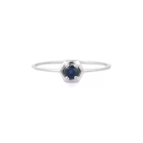 14K Gold Blue Sapphire Stacking Ring