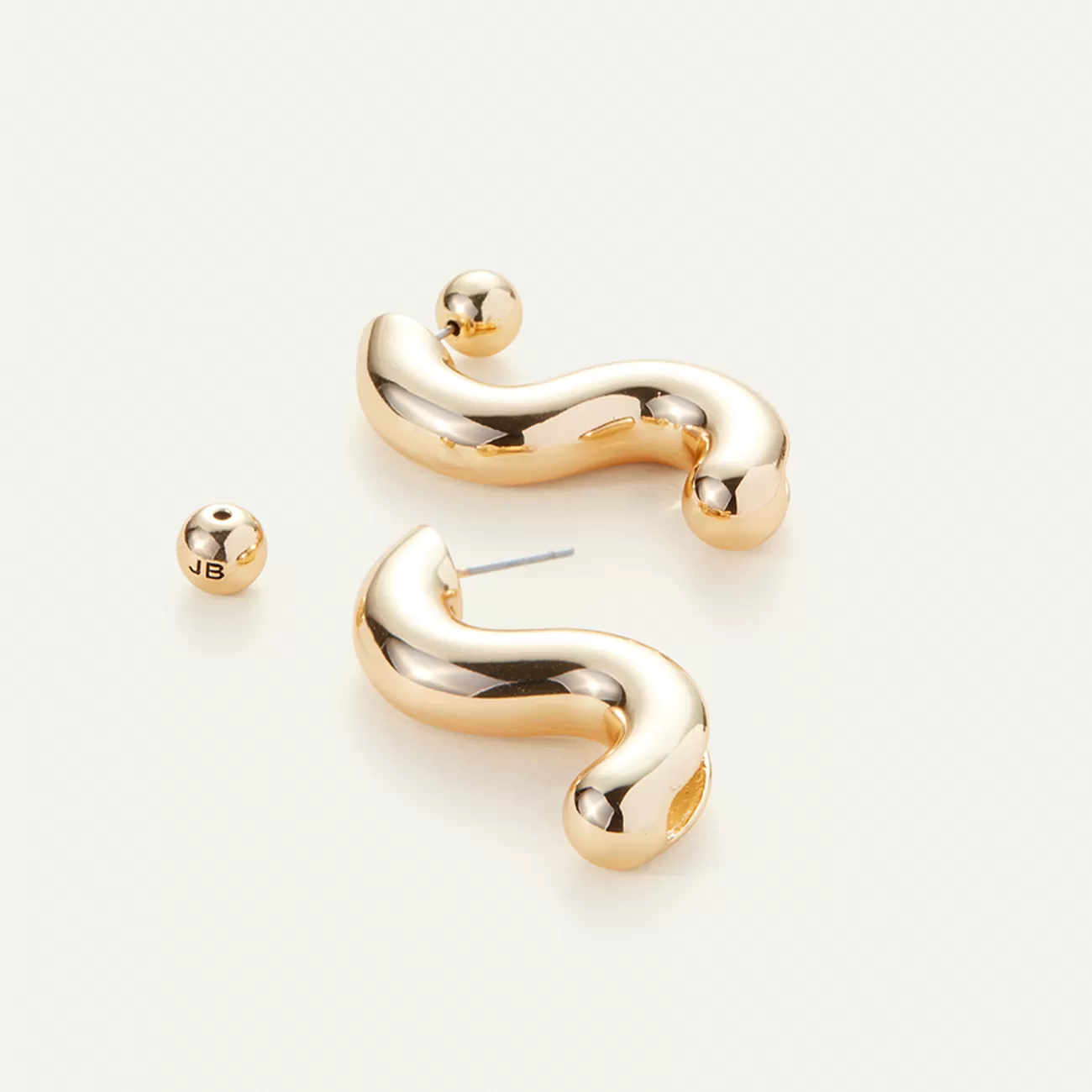 14K Gold Ola S-Shaped Earrings