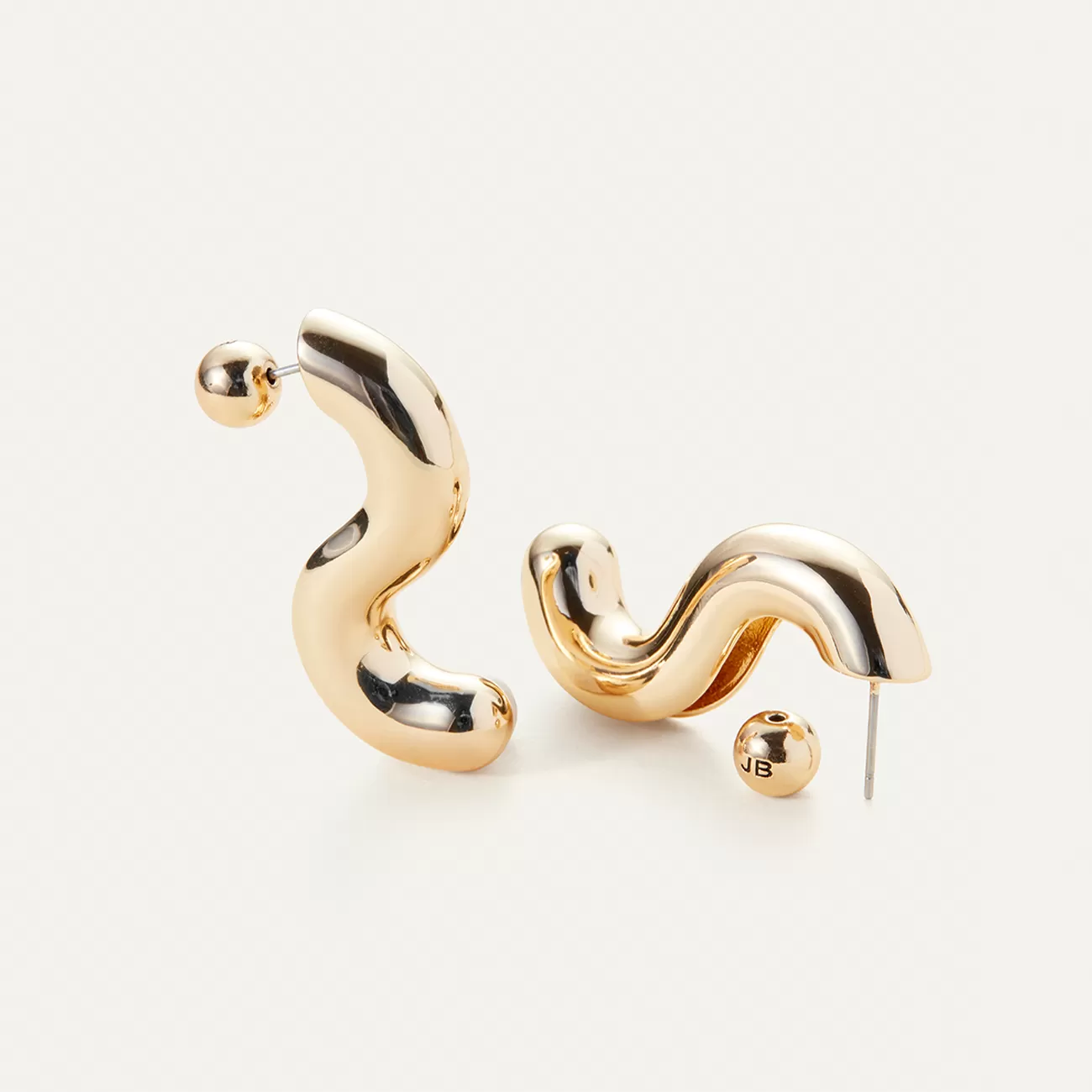 14K Gold Ola S-Shaped Earrings