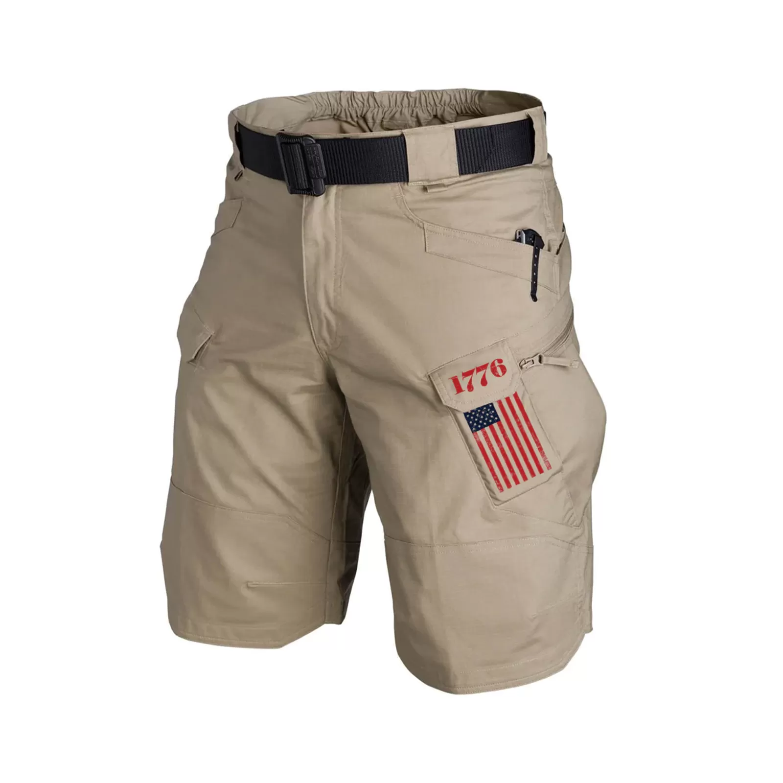 1776 TACTICAL MULTI POCKETS 11'' INSEAM PERFORMANCE CARGO SHORTS WITH BUCKLE BELT