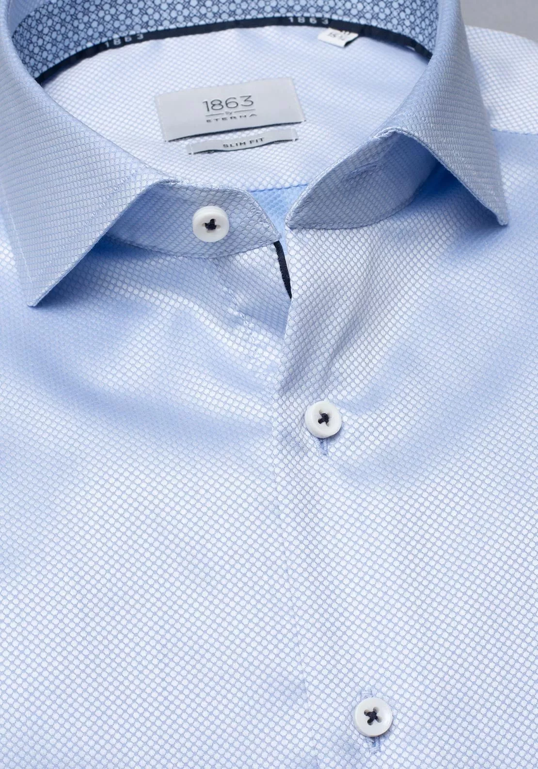 1863 by Eterna Slim Fit Shirt, Blue