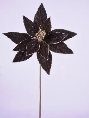 280875 22" Velvet Poinsettia Stem