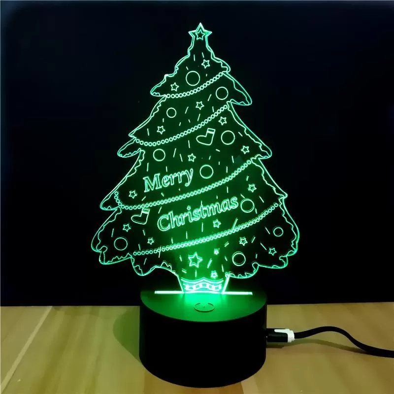 3D Merry Christmas LED Lamp