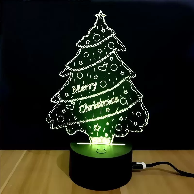 3D Merry Christmas LED Lamp