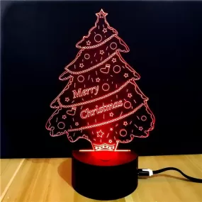 3D Merry Christmas LED Lamp