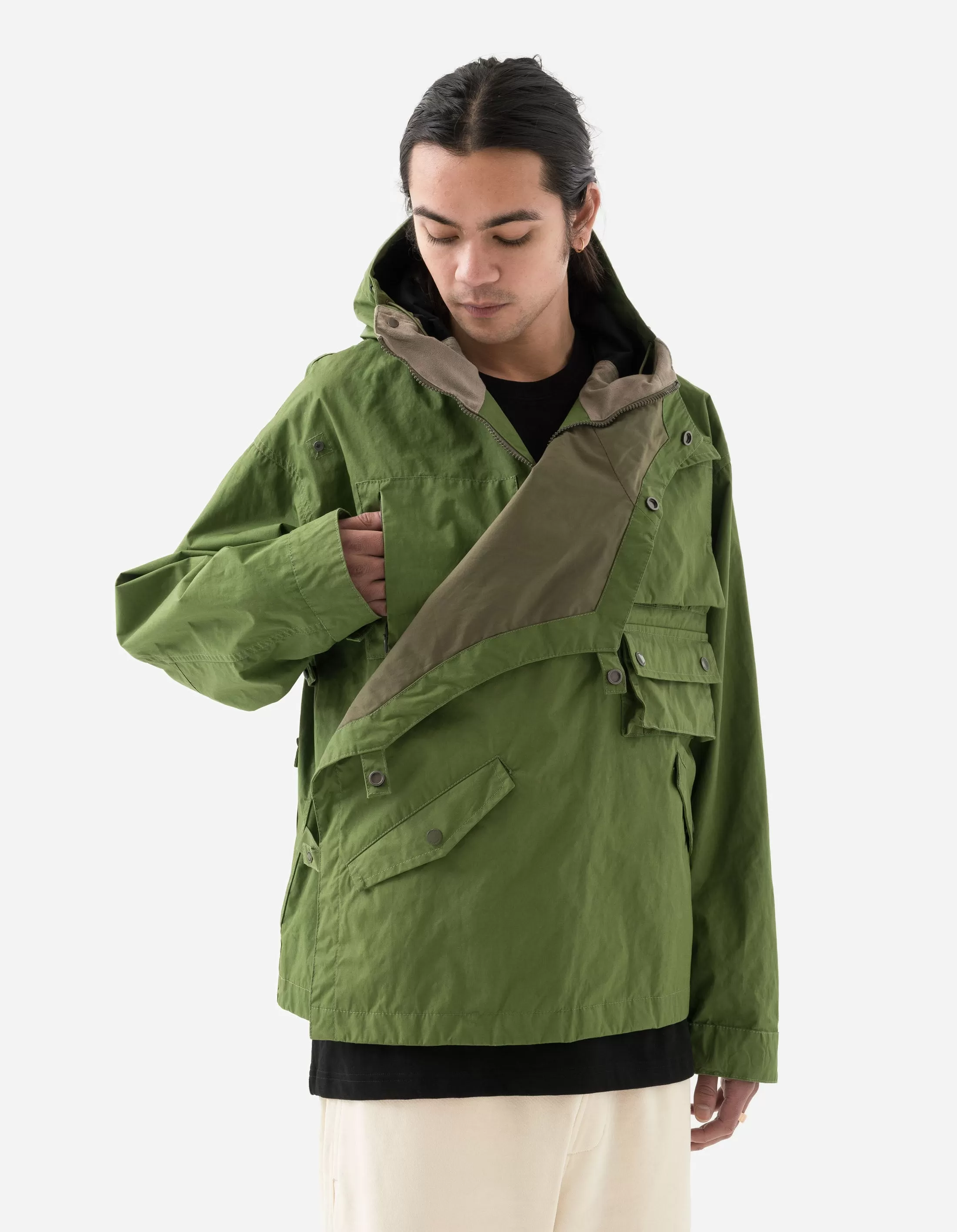 5033 Oversized Monk Snoparka Green Shoot