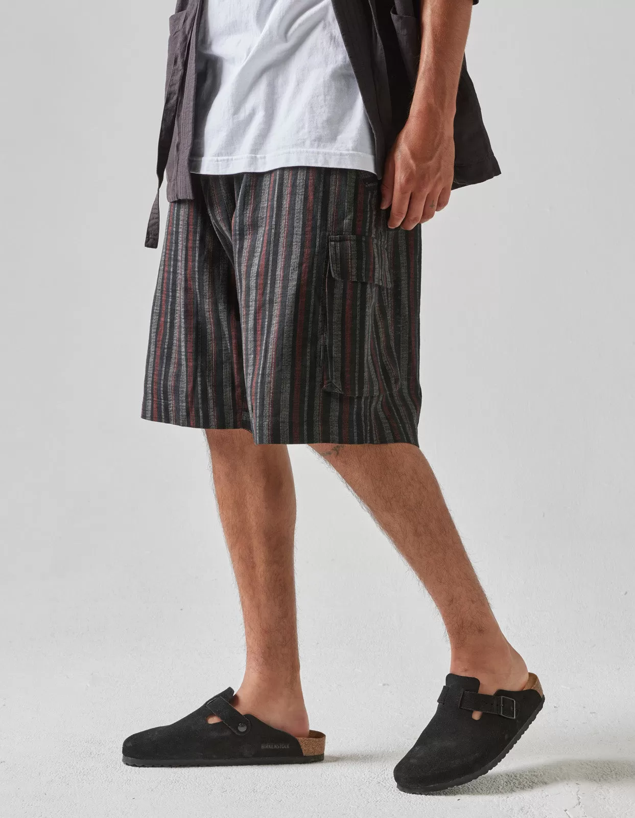 5117 Wagara Low Cargo Track Shorts Black