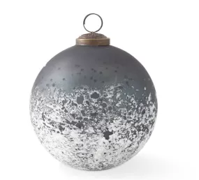 55057C-GRDK 5" Grn/Whte Glass Ornament