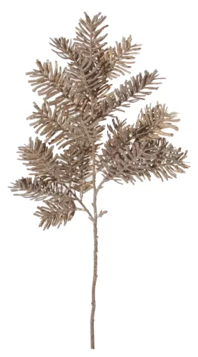 56808 Glitter Fir Branch Champagne