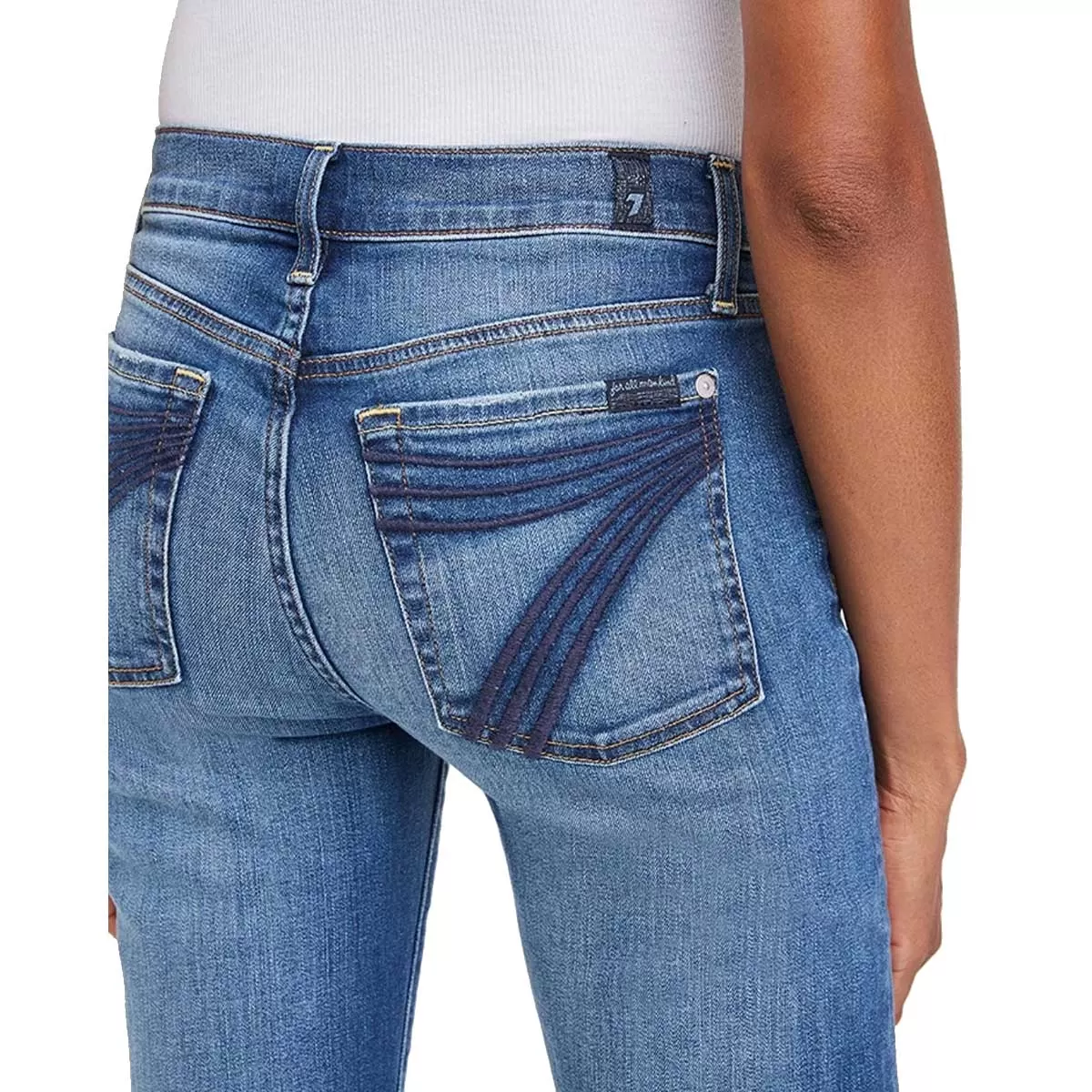 7 For All Mankind Women's Tailorless Dojo Jeans - Distressed Authentic Light