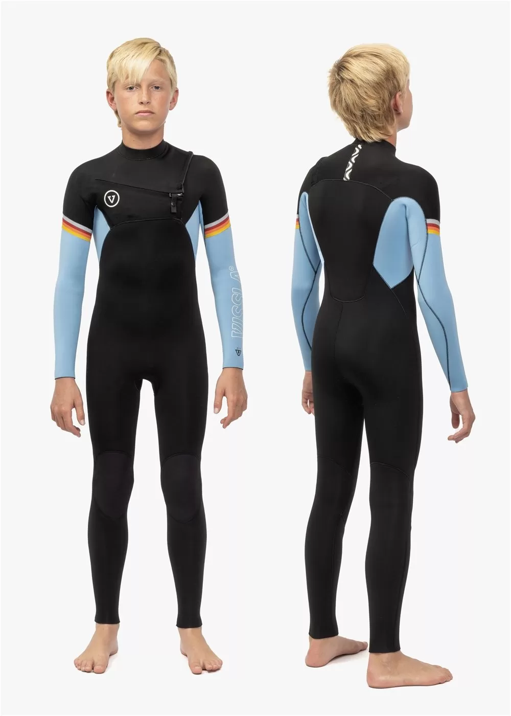 7 Seas Boys Raditude 3-2 Full Chest Zip Wetsuit