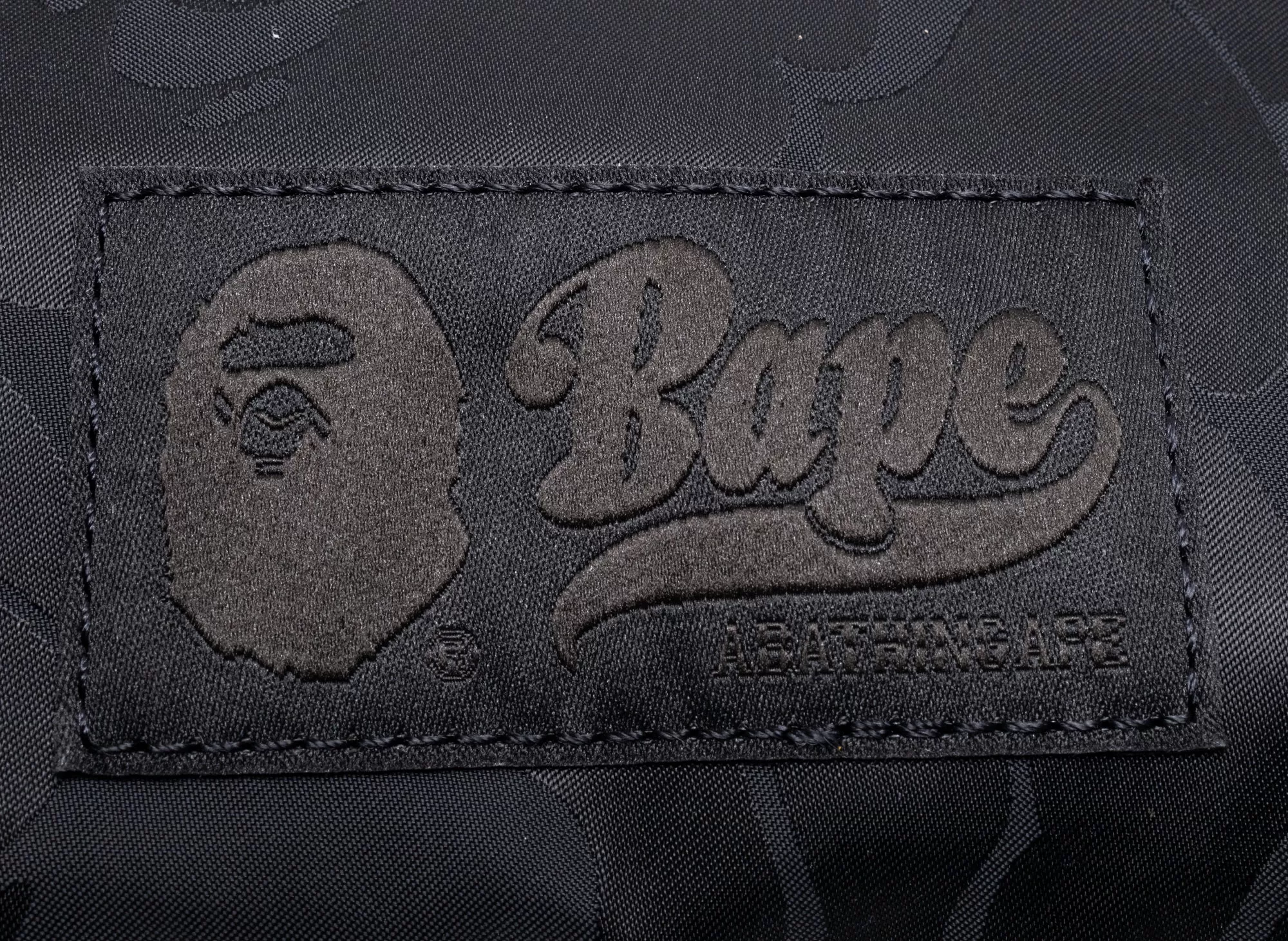 A Bathing Ape Tonal Solid Camo Shoulder Bag in Black