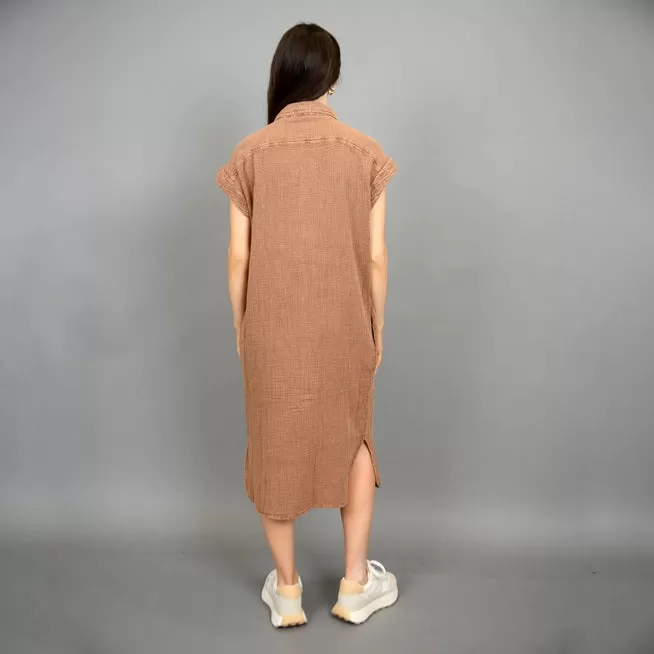 Aira Gauze Shirt Dress