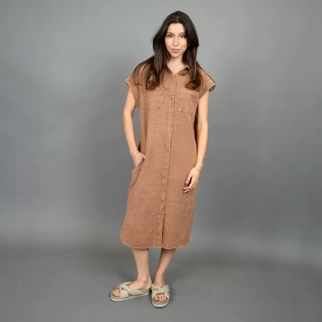 Aira Gauze Shirt Dress