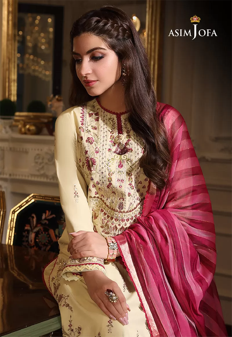 AJAI-11 EMBROIDERED SLUB LAWN 3 PCS