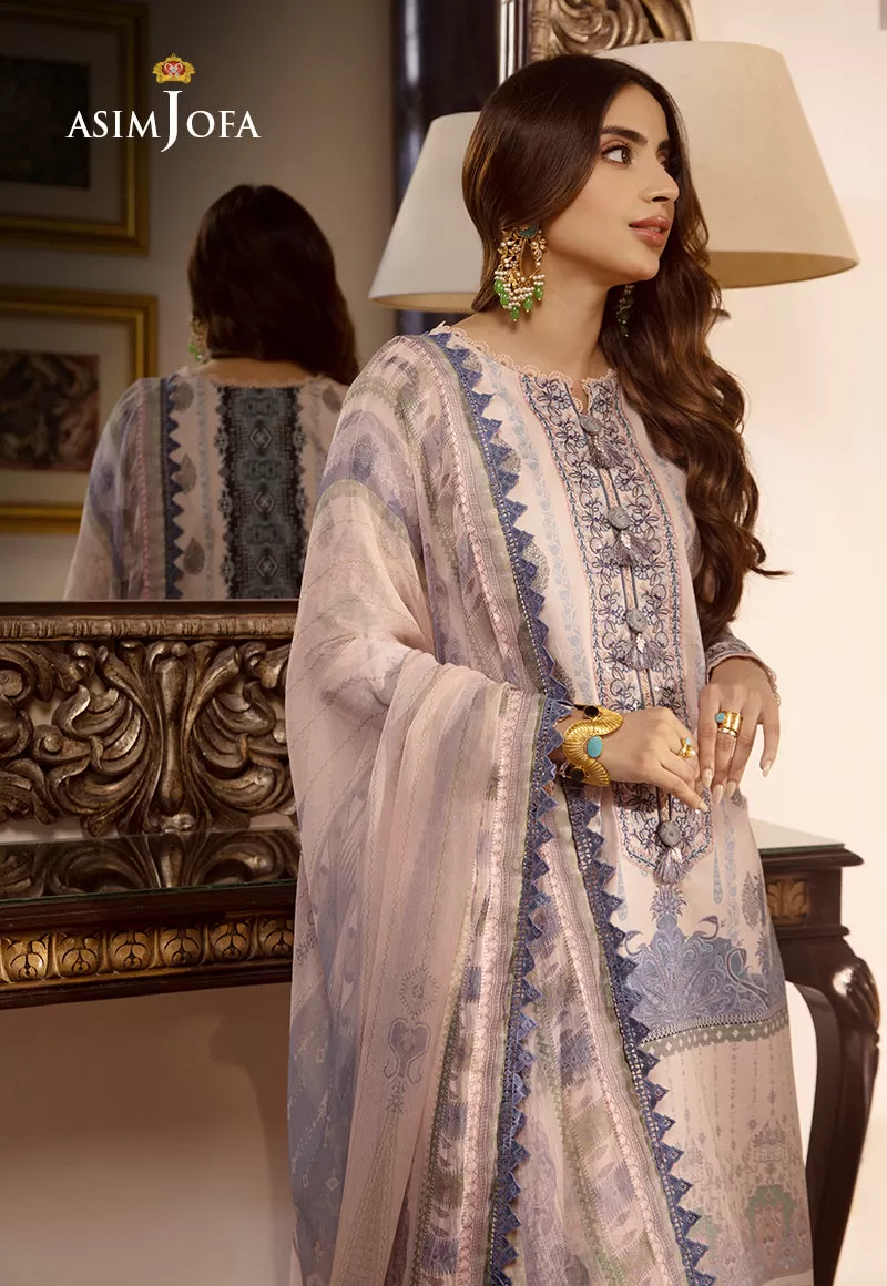 AJAS-05 DESIGNERS STITCHED EMBROIDERED CAMBRIC 3 PCS