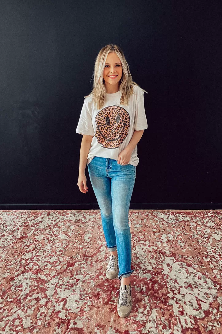 All Smiles Oversized Graphic Tee