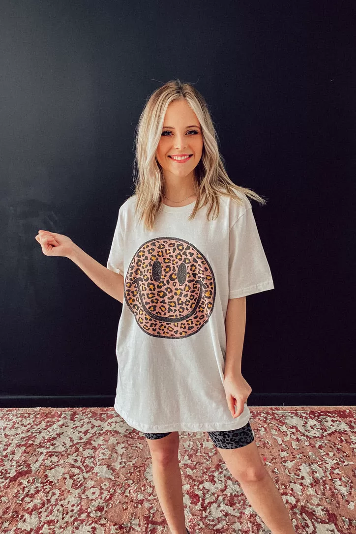 All Smiles Oversized Graphic Tee