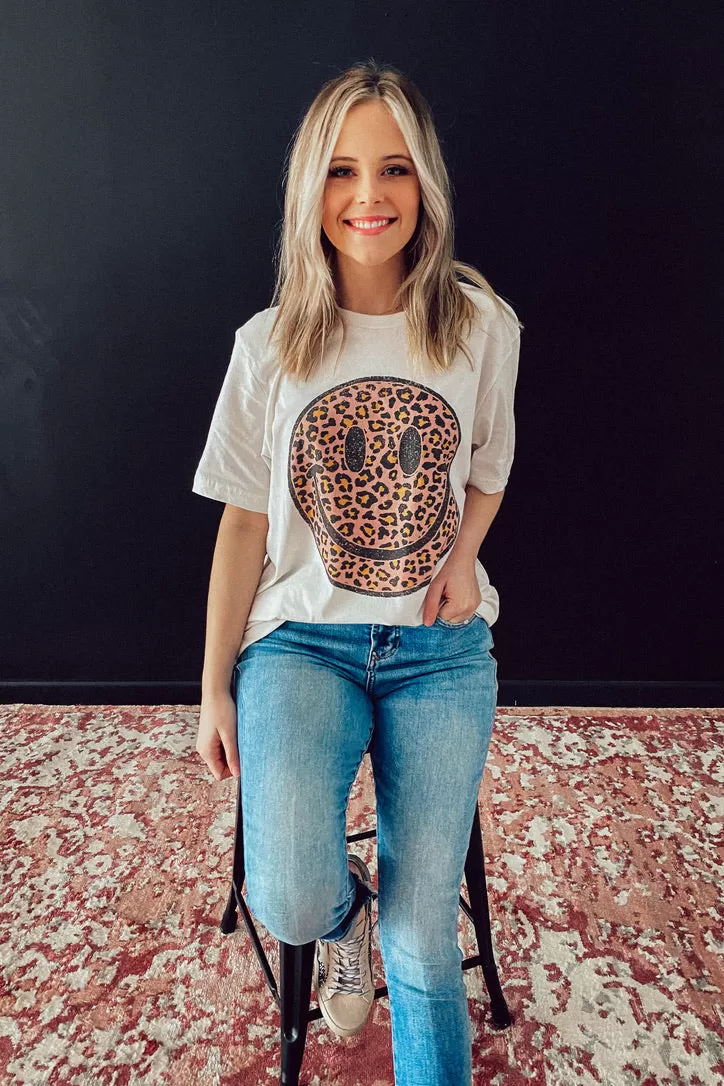 All Smiles Oversized Graphic Tee