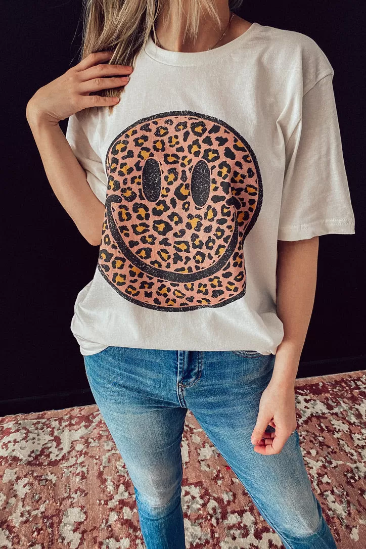 All Smiles Oversized Graphic Tee