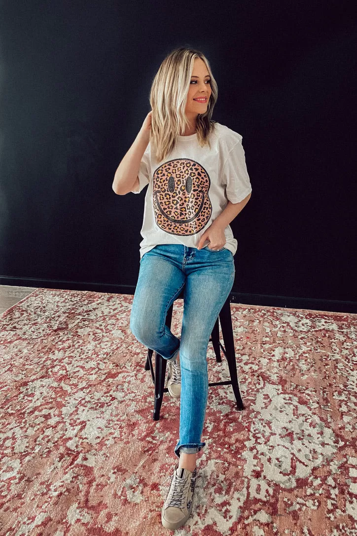 All Smiles Oversized Graphic Tee