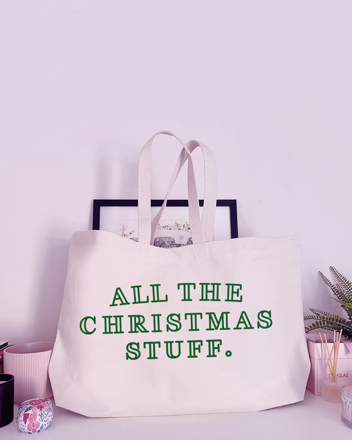 All The Christmas Stuff - Super Huge Canvas Tote Bag