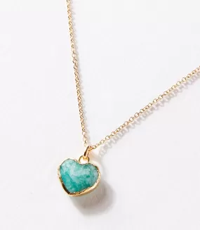 Amazonite Heart Necklace