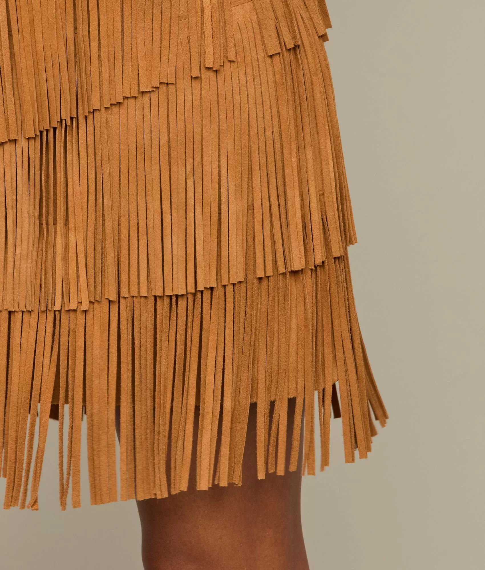 Annabelle Fringe Skirt :: Cinnamon