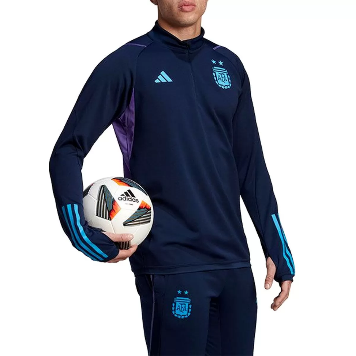 Argentina training technical Soccer sweat top 2022/23 navy - Adidas