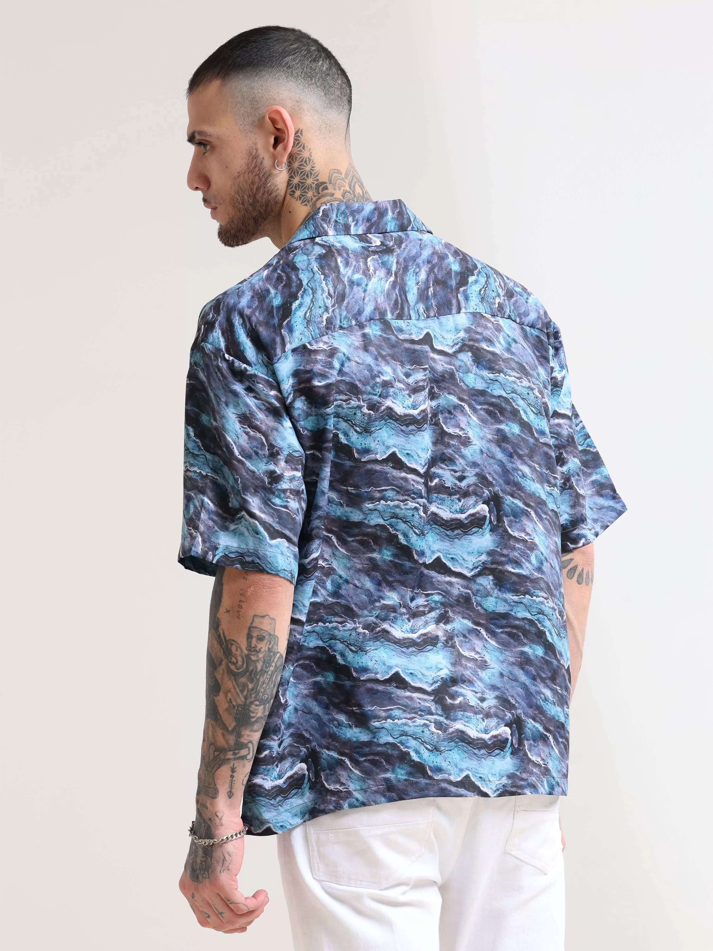 Attico Blue Oversized Shirt