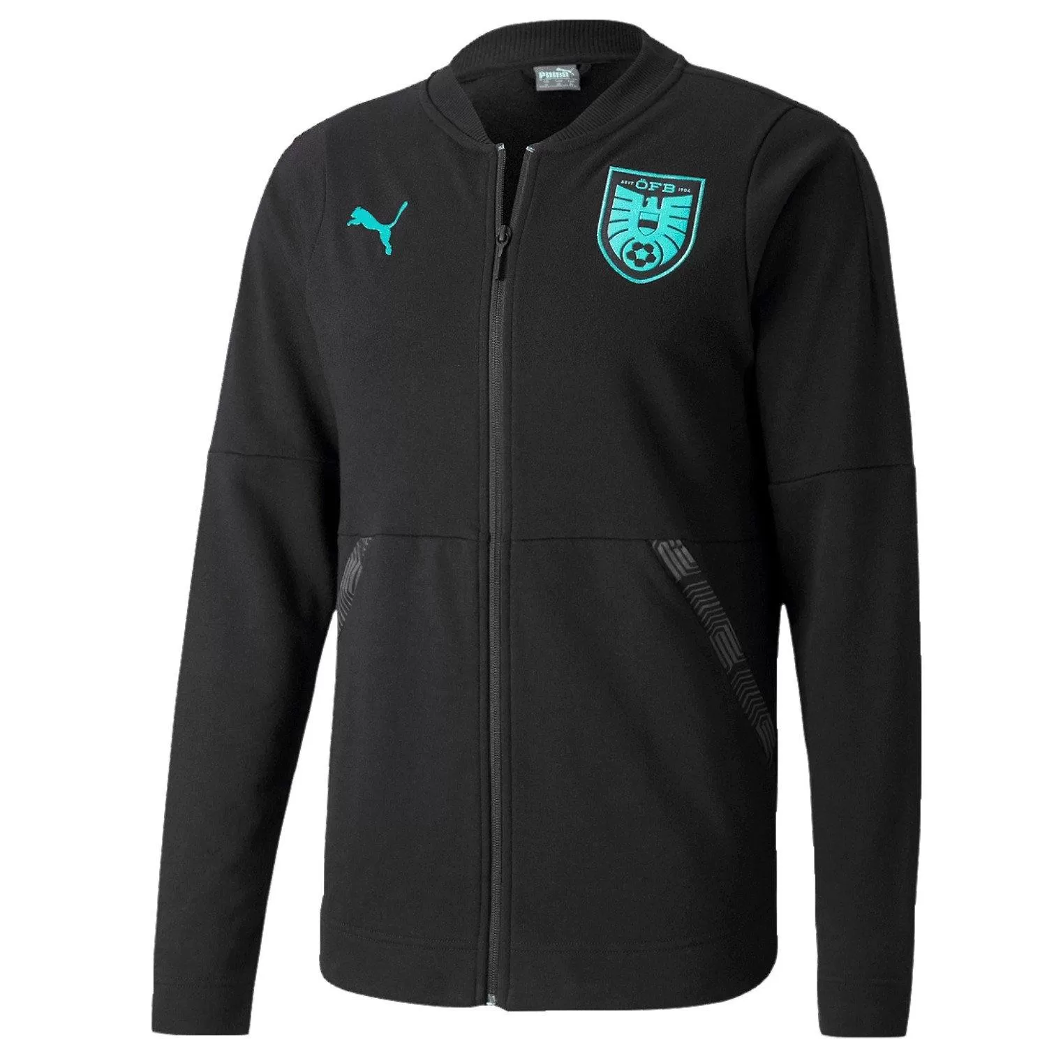 Austria black Casual presentation Soccer tracksuit 2020/21 - Puma