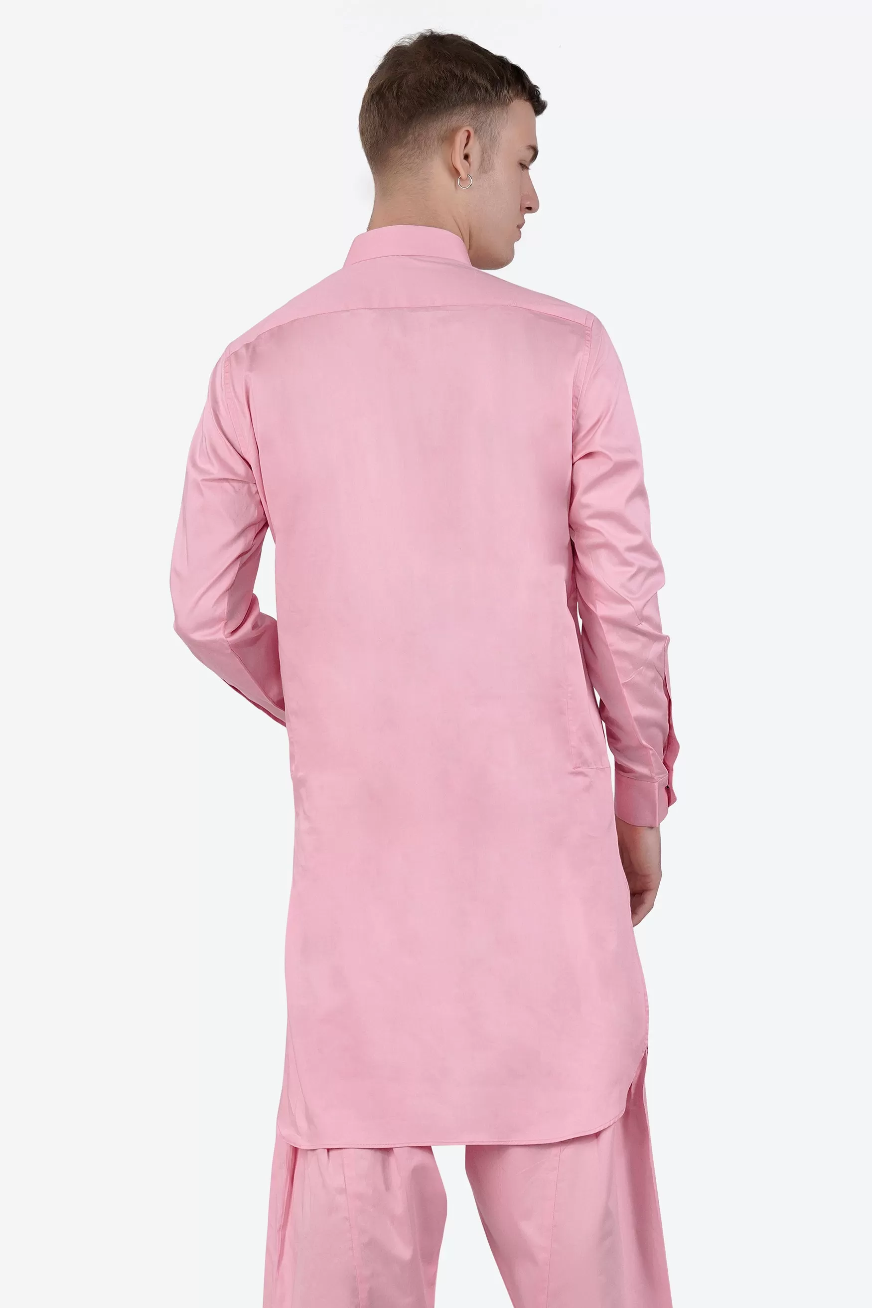 Azalea Pink Subtle Sheen Super Soft Premium Cotton Pathani