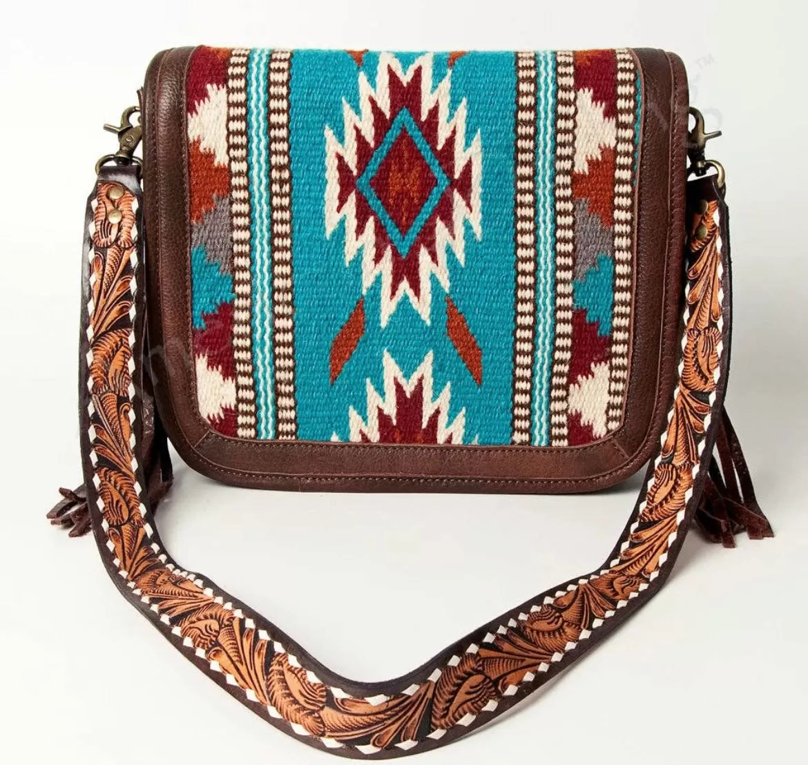 Aztec Leather Crossbody