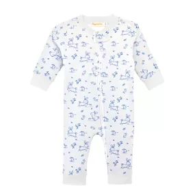 Baby Club Chic Baby Bunnies Blue Coverall