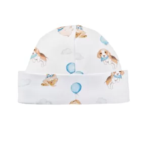 Baby Club Chic Hat, Cute Puppies Blue