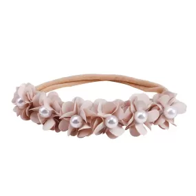 Baby Girl Mini Little Flower Crown Headband in Mistflower