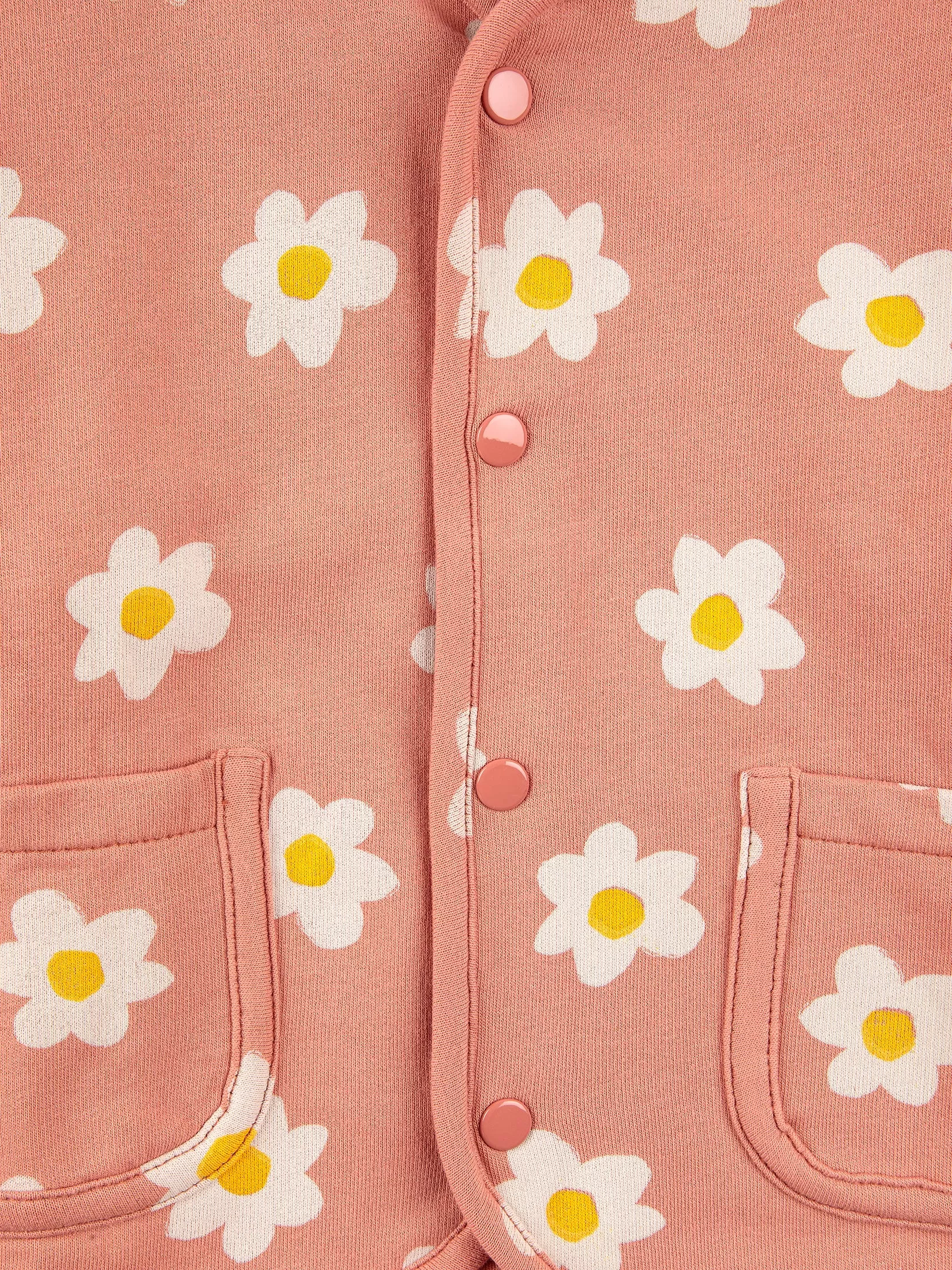 Baby Little Flower Buttoned Sweatshirt