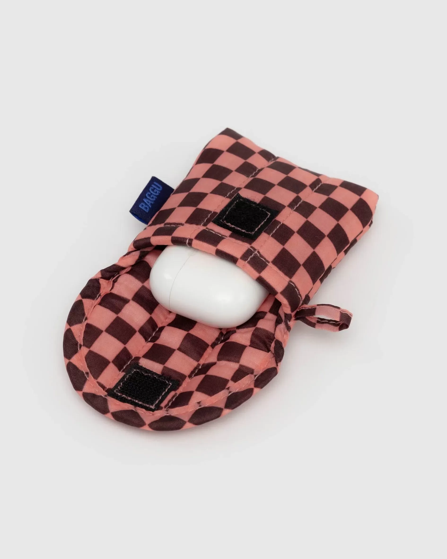 Baggu - Earbud Case - Pink Brown Check