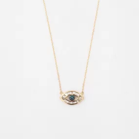 Baguette Evil Eye Necklace