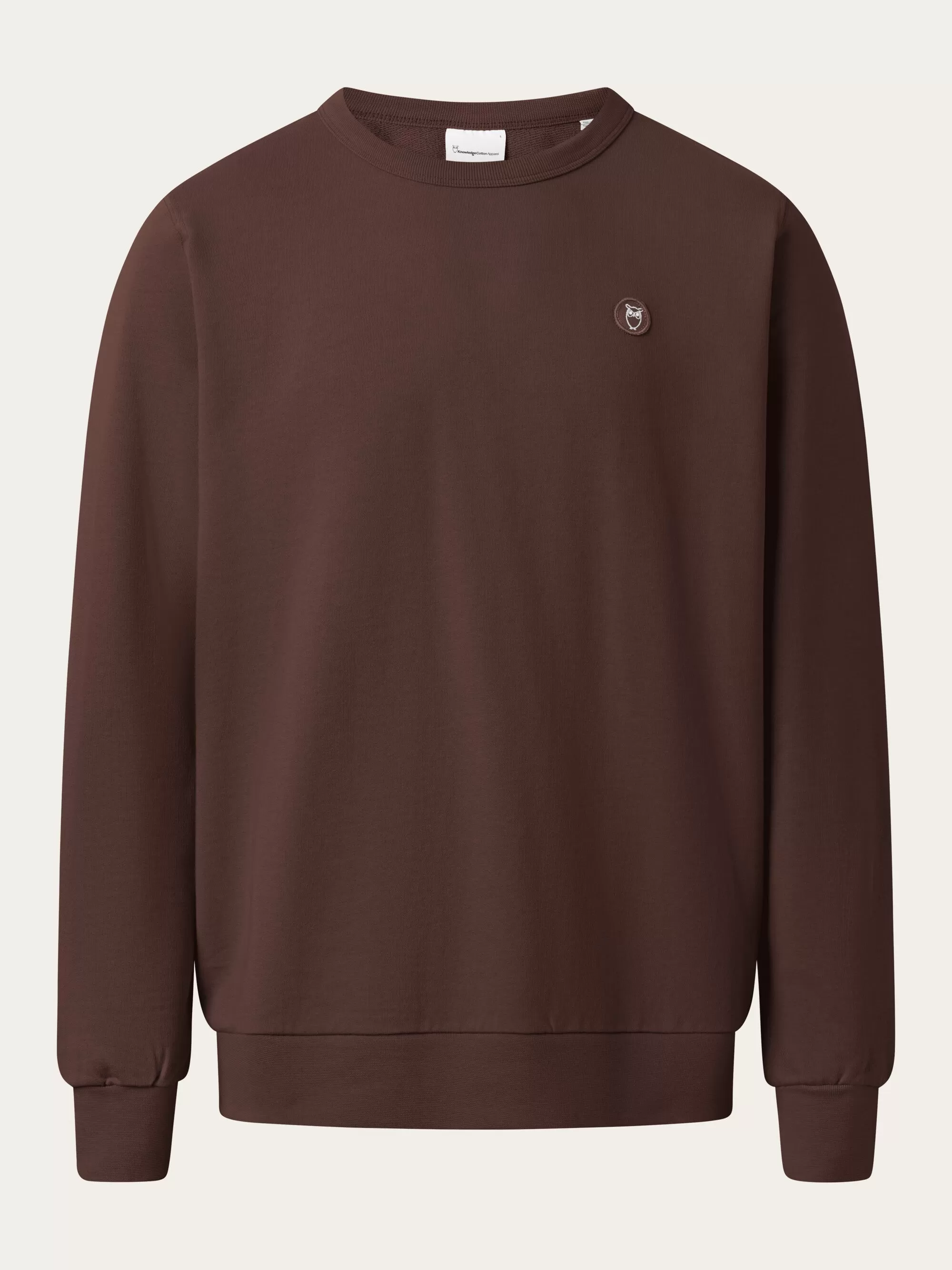 Basic badge sweat - Deep Mahogany