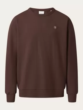 Basic badge sweat - Deep Mahogany