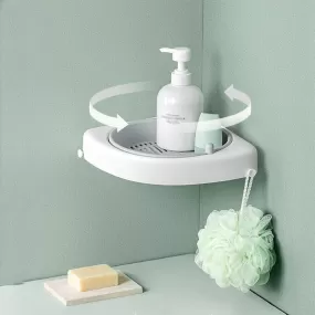 Bathroom Rotating Triangle Wall Storage Rack