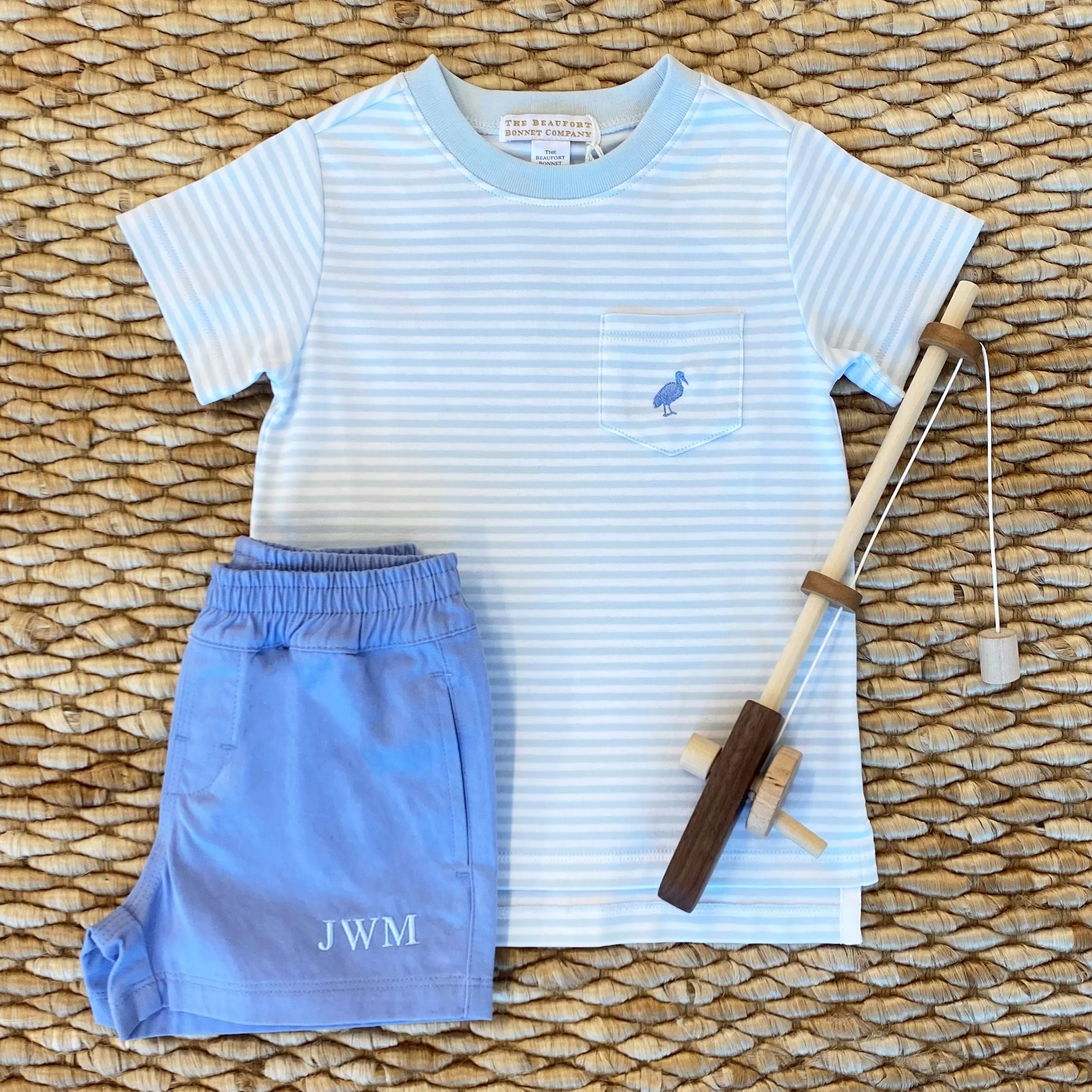 Beaufort Bonnet Carter Crewneck, Buckhead Blue Stripe