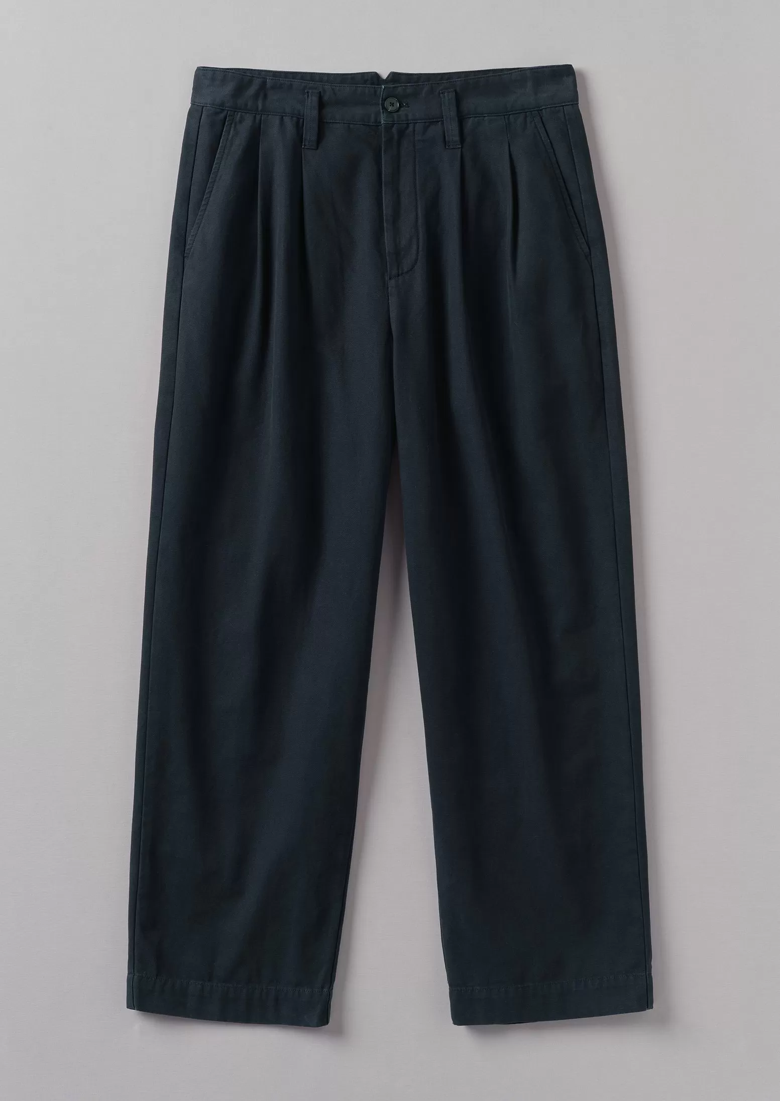 Bill Cotton Wide Leg Pants | Dark Navy