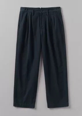 Bill Cotton Wide Leg Pants | Dark Navy