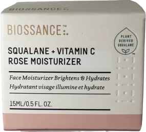 BIOSSANCE Squalane   Vitamin C Rose Moisturiser 15ml