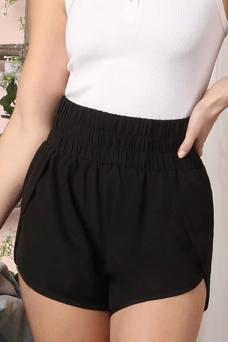 Black High Waist BandComfy Shorts