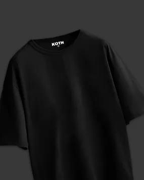 BLACK OVERSIZED BASIC T-SHIRT