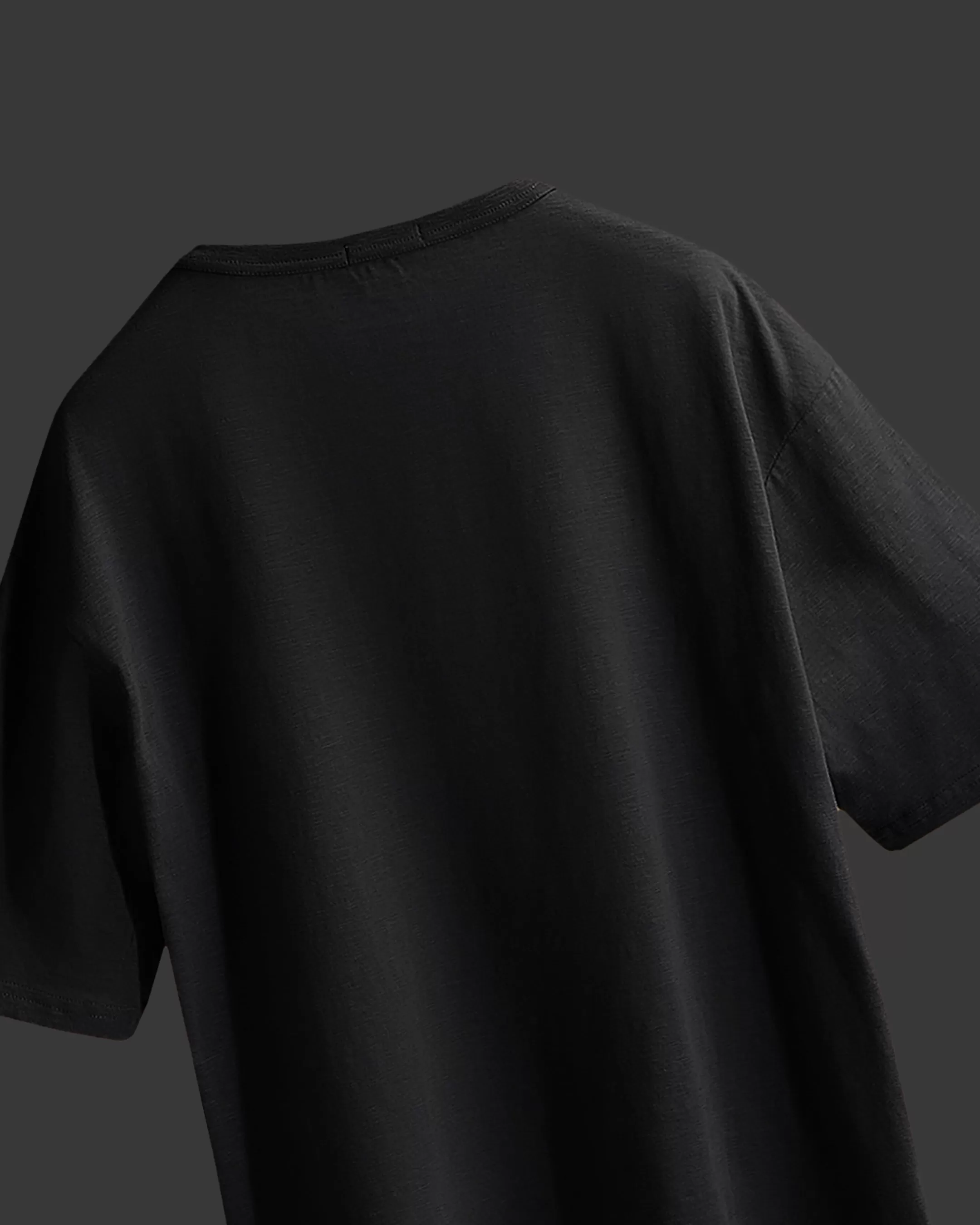 BLACK OVERSIZED BASIC T-SHIRT