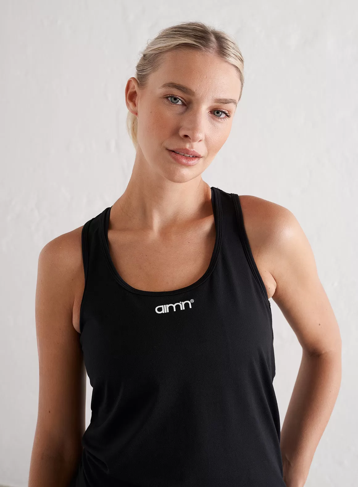 Black Soft Basic Racerback Tank